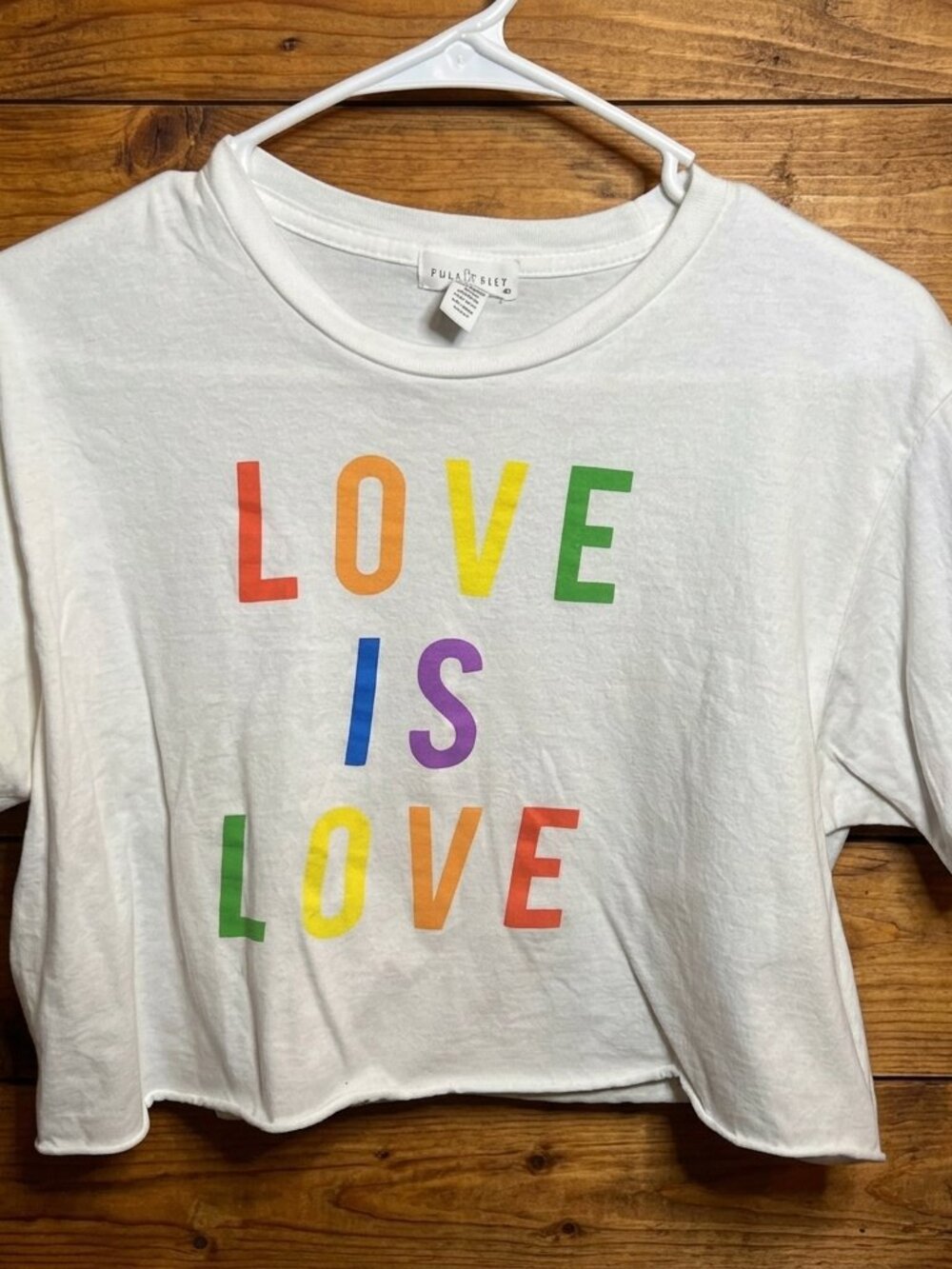 3 for $15 Love is Love Crop Tee - Picture 3 of 3